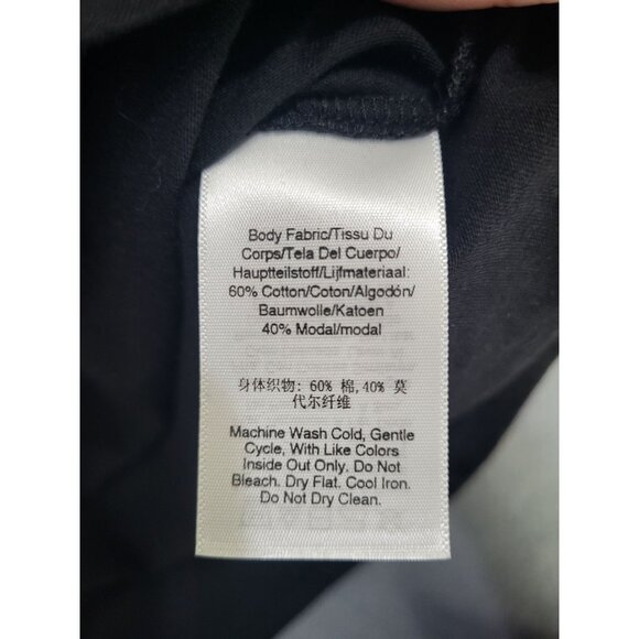 DKNY Women's XL Silver Studded Embellished Black Top Rock Goth Glam - Picture 8 of 10